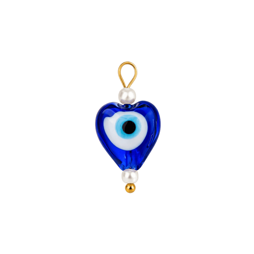 Evil Eye Glass Charm - Luisa Luxe gold jewellery