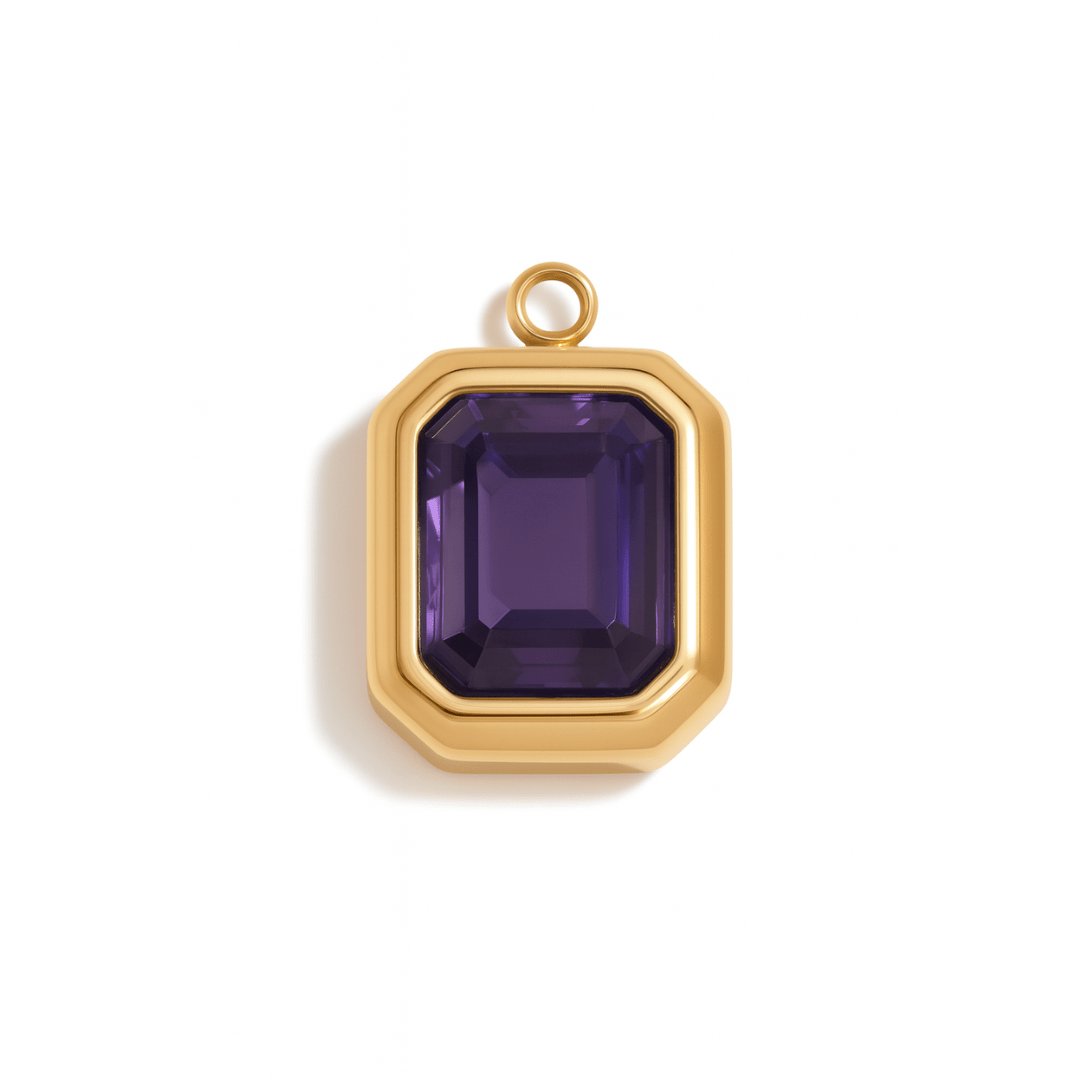 February Birthstone Charm for charm bracelet, charm necklace or birthstone necklace