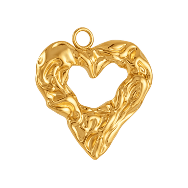 Hammered Heart Charm