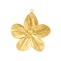 Gold Hibiscus Flower Charm