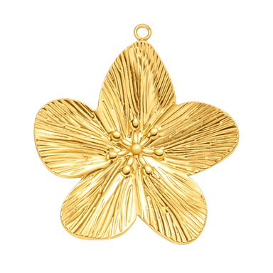 Gold Hibiscus Flower Charm