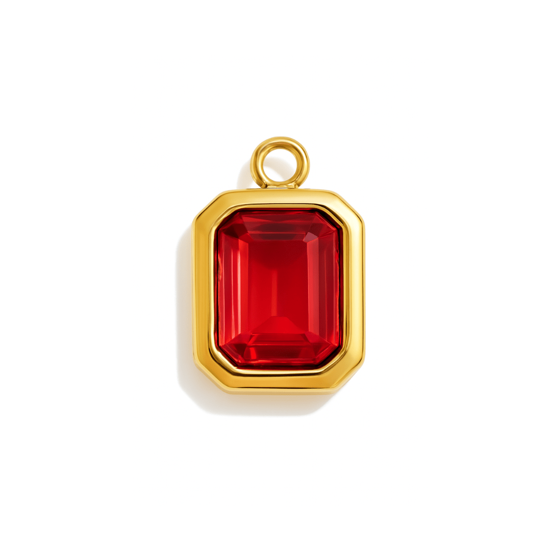 July Birthstone Charm for charm bracelet, charm necklace or birthstone necklace