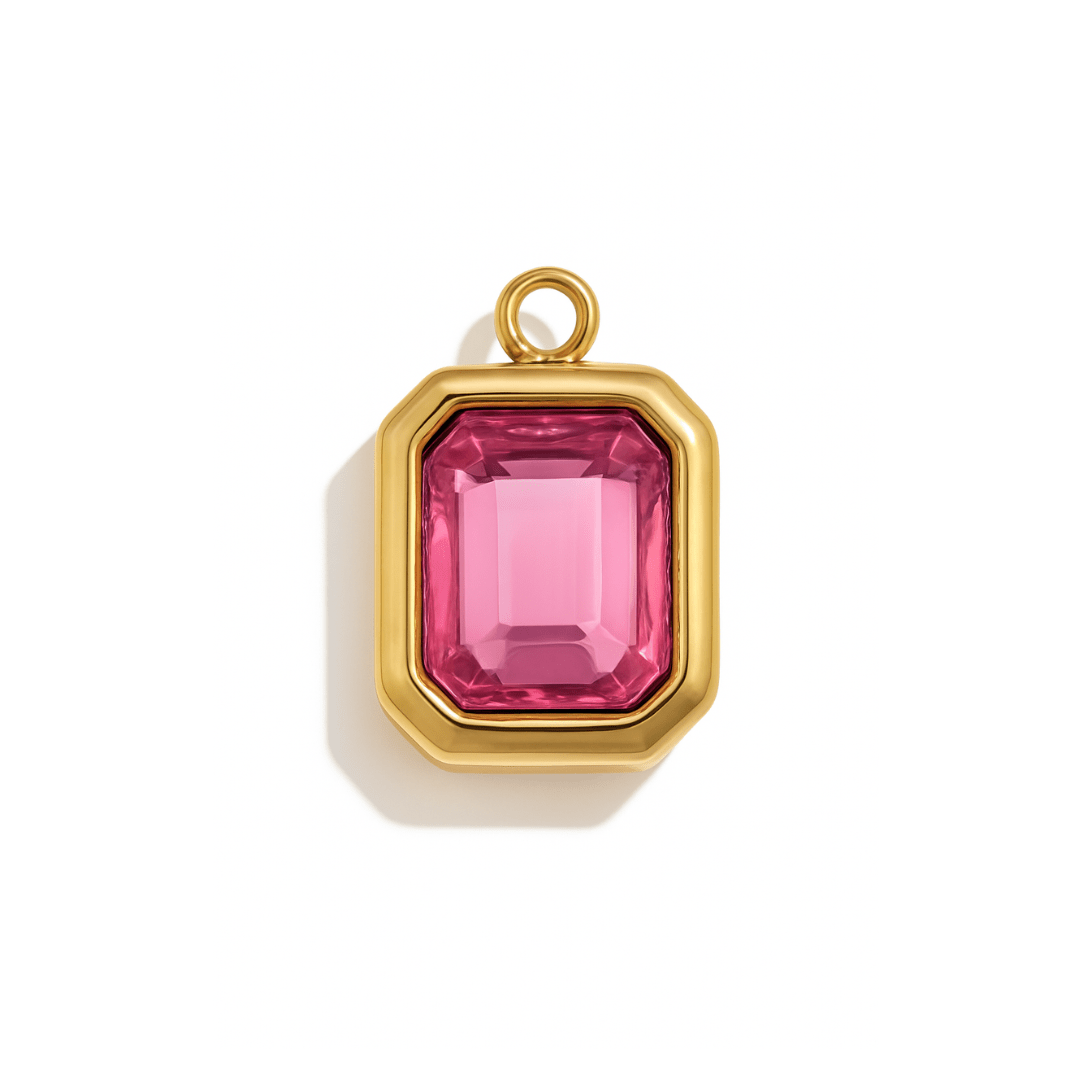 October Birthstone Charm for charm bracelet, charm necklace or birthstone necklace