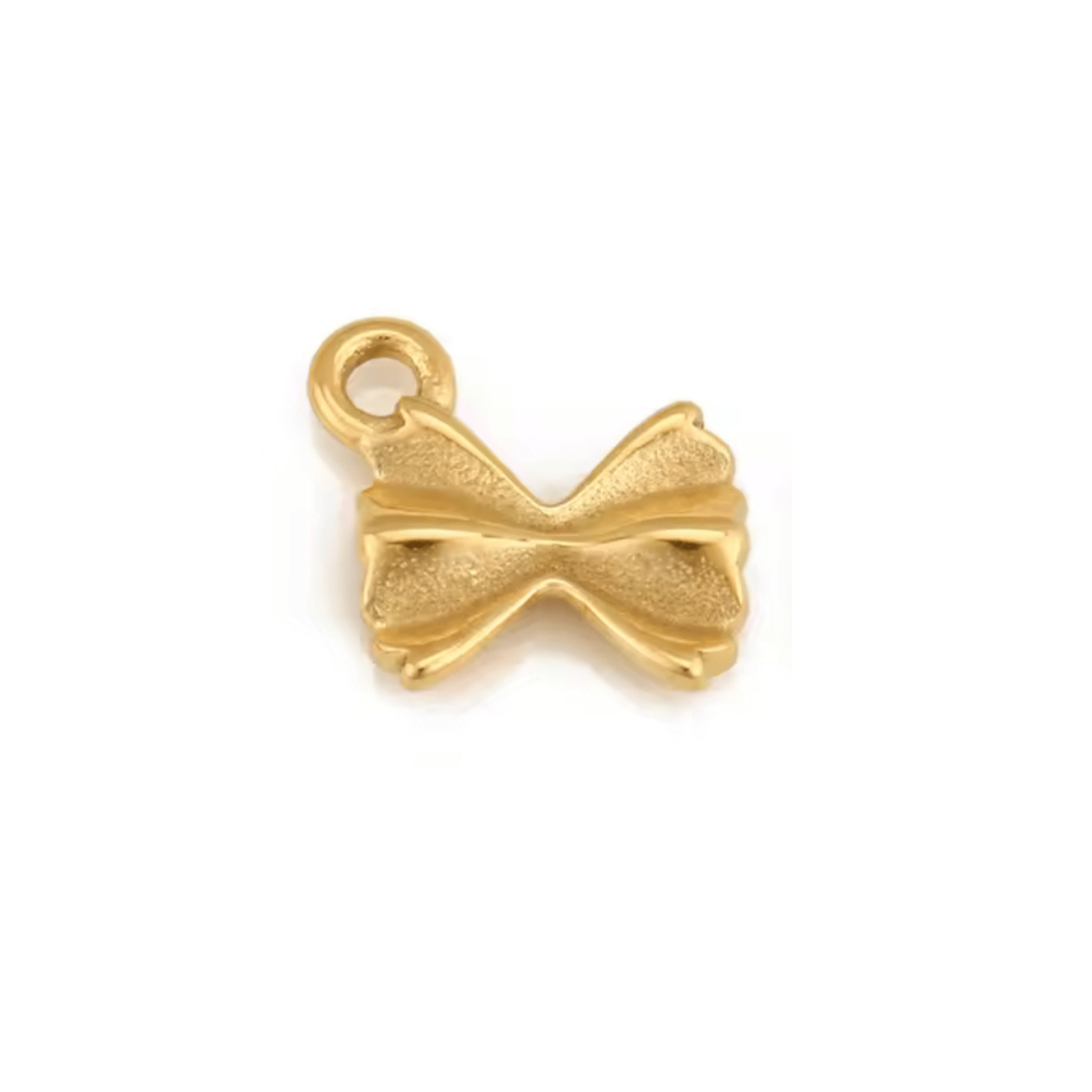 gold pasta charm for custom charm bracelet or personalised charm necklace

