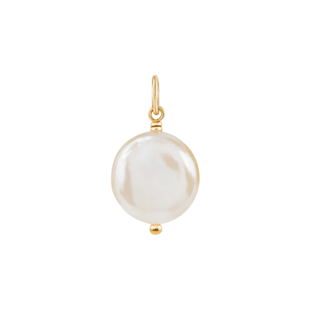 Pearl Coin Charm - Luisa Luxe gold jewellery