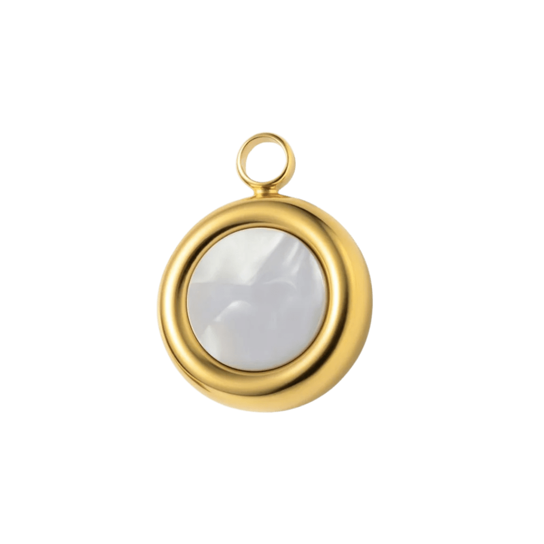 Pearl Medallion Charm - Luisa Luxe gold jewellery