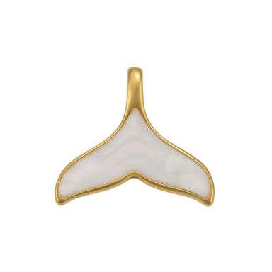 Pearl Whale Tail Charm