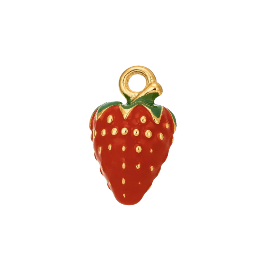 Red Strawberry Charm - Luisa Luxe gold jewellery