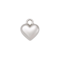 Silver Classic Heart Charm