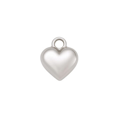 Silver Classic Heart Charm