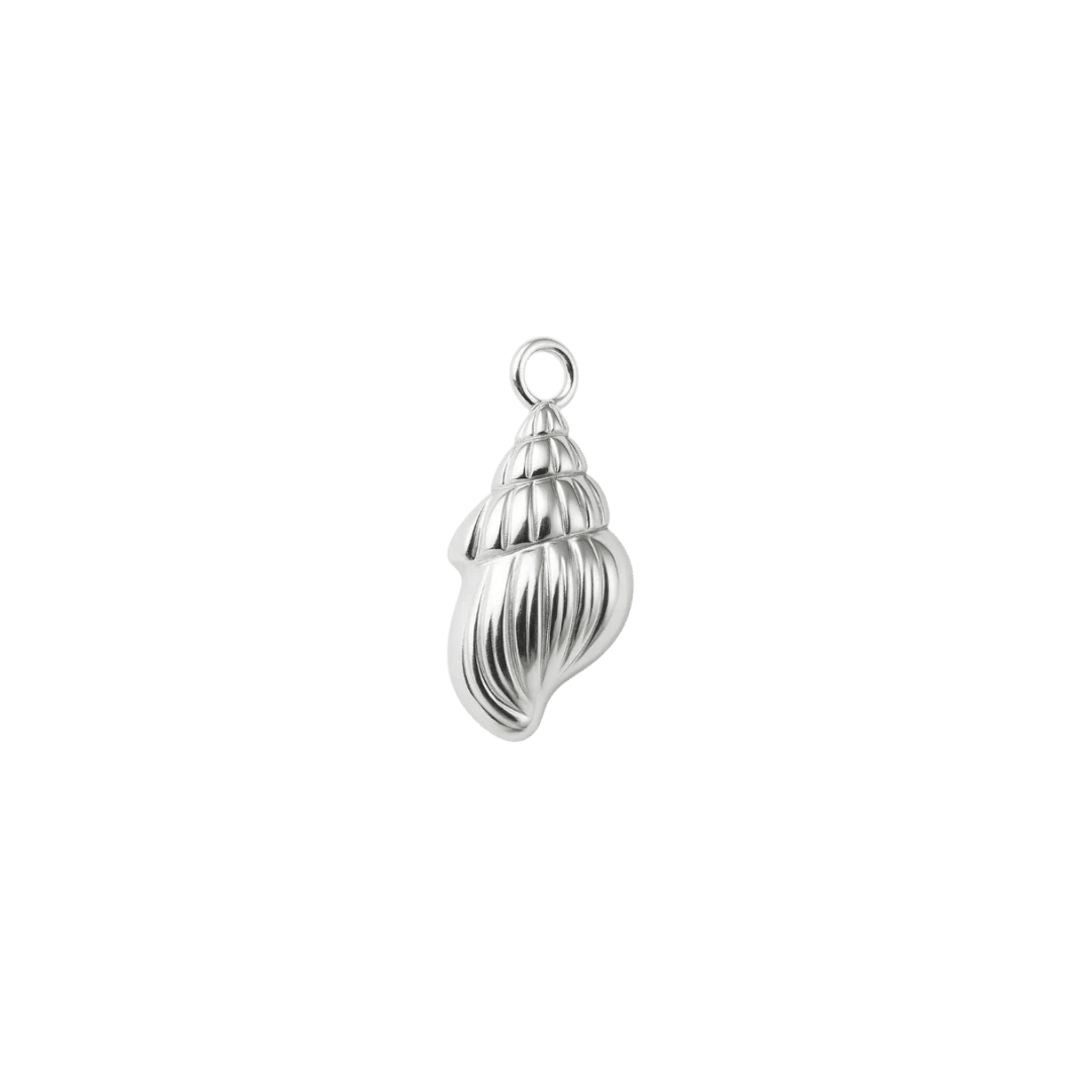 Silver Conch Shell Charm - Luisa Luxe gold jewellery