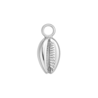 Silver Cowrie Shell Charm