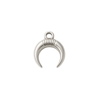 Silver Crescent Horn Charm