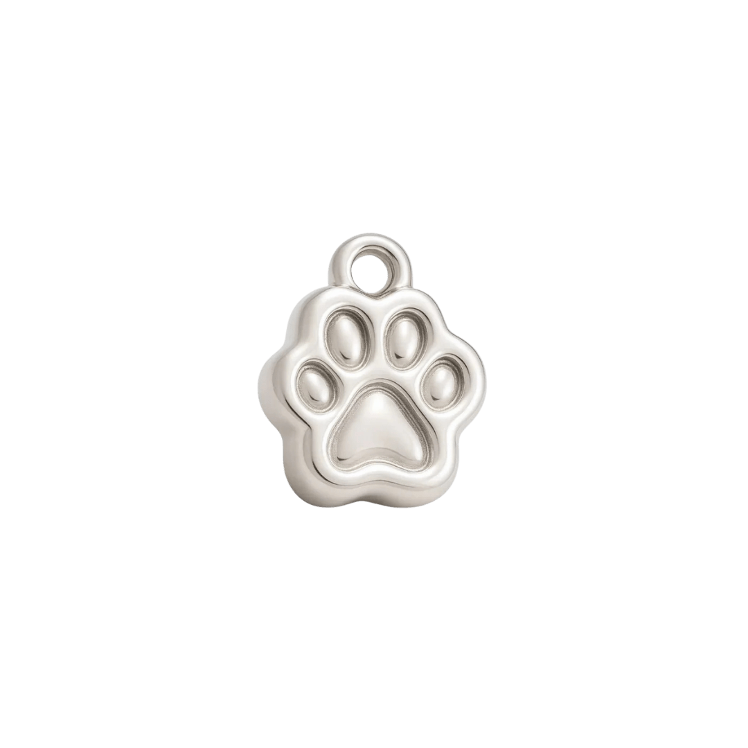 Silver Paw Print Charm - Luisa Luxe gold jewellery