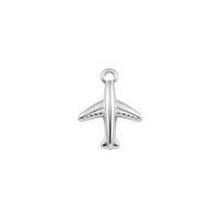 Silver Plane Charm