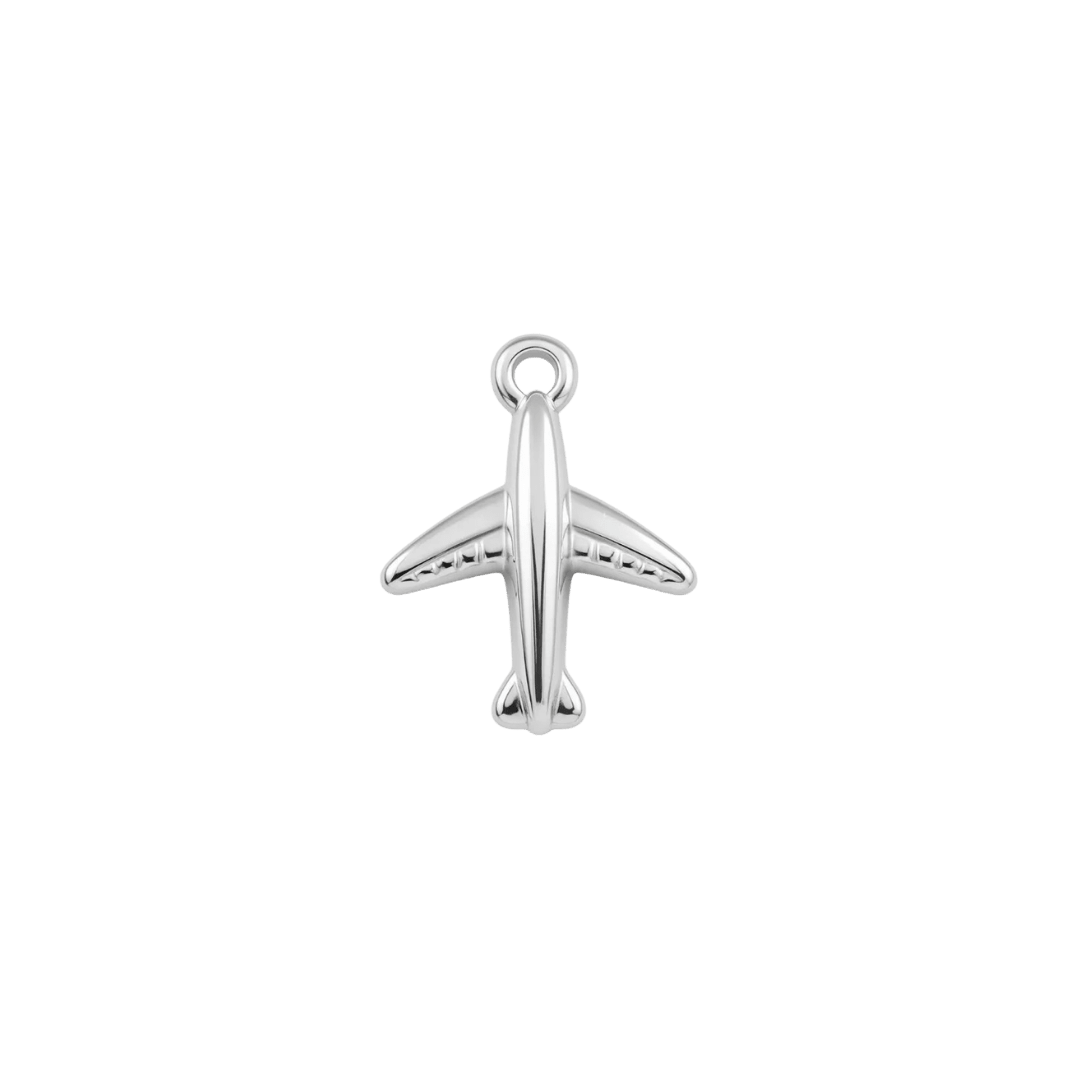 Silver Plane Charm - Luisa Luxe gold jewellery