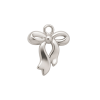 Silver Ribbon Charm