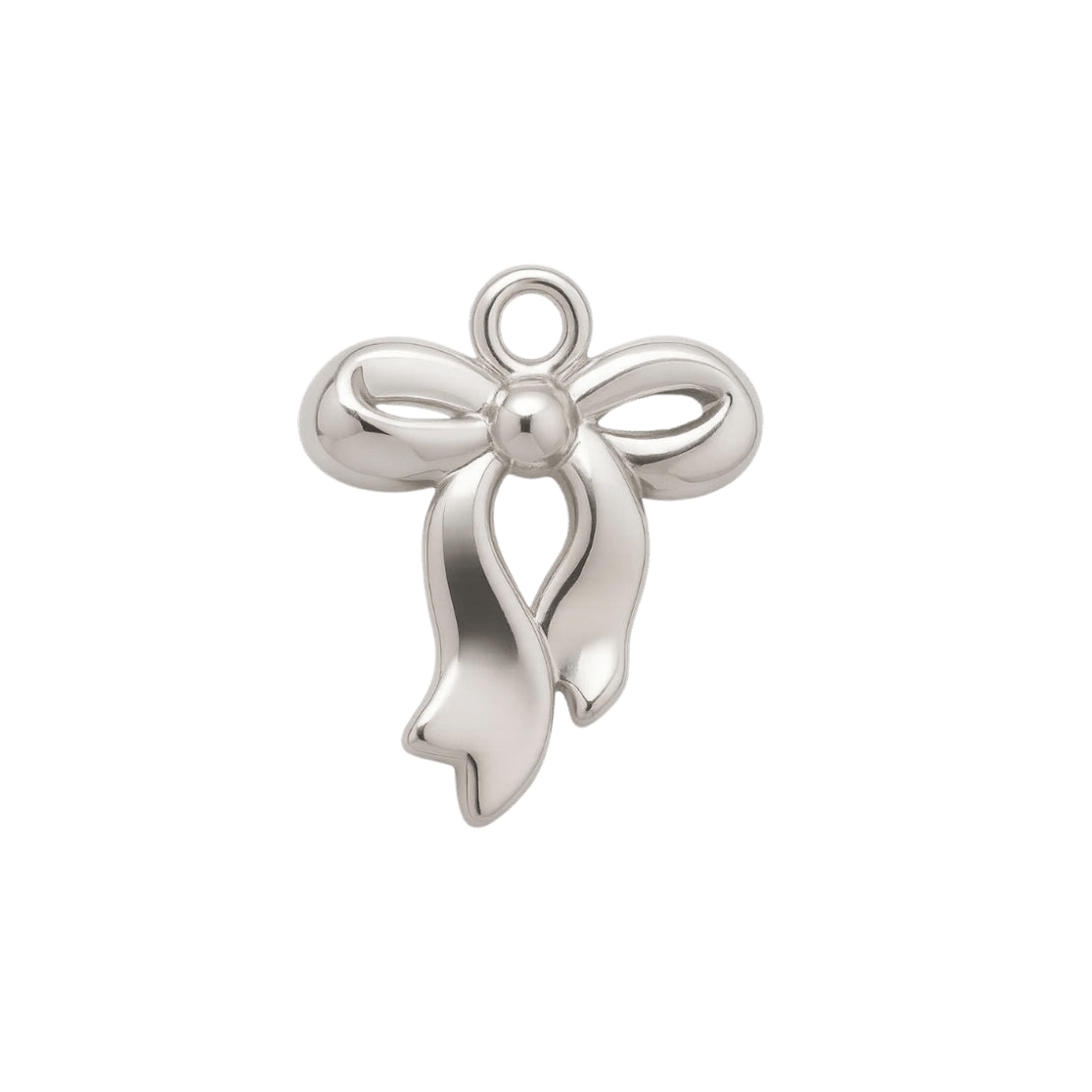 Silver Ribbon Charm - Luisa Luxe gold jewellery