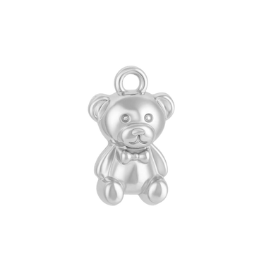 Silver Teddy Bear Charm