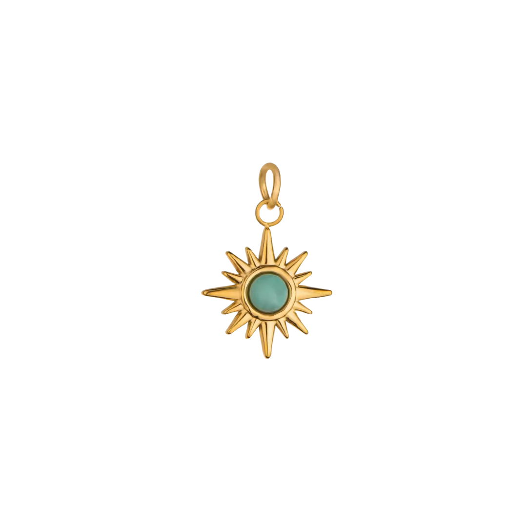 Turquoise Sun Charm