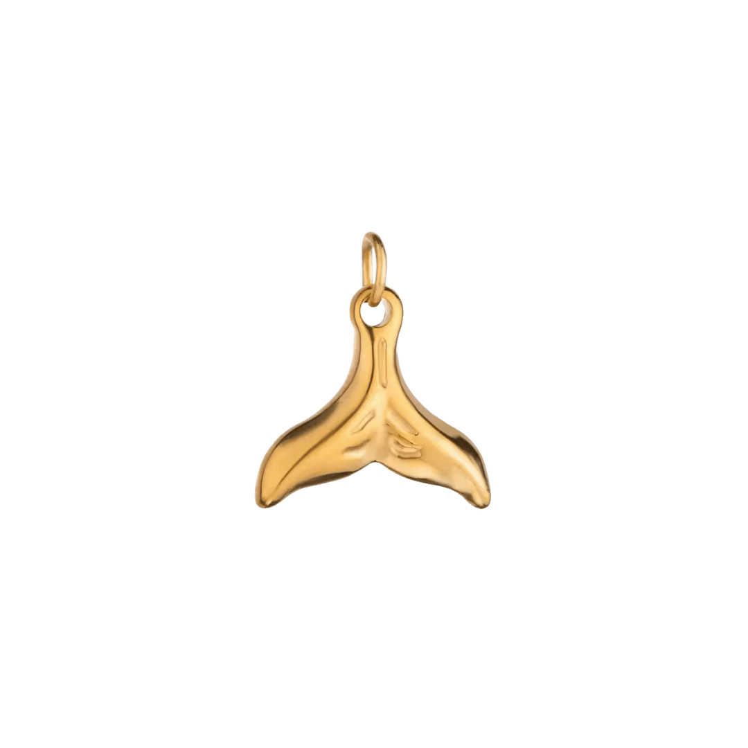 Whale Tail Charm - Luisa Luxe gold jewellery