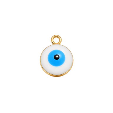 White Evil Eye Charm