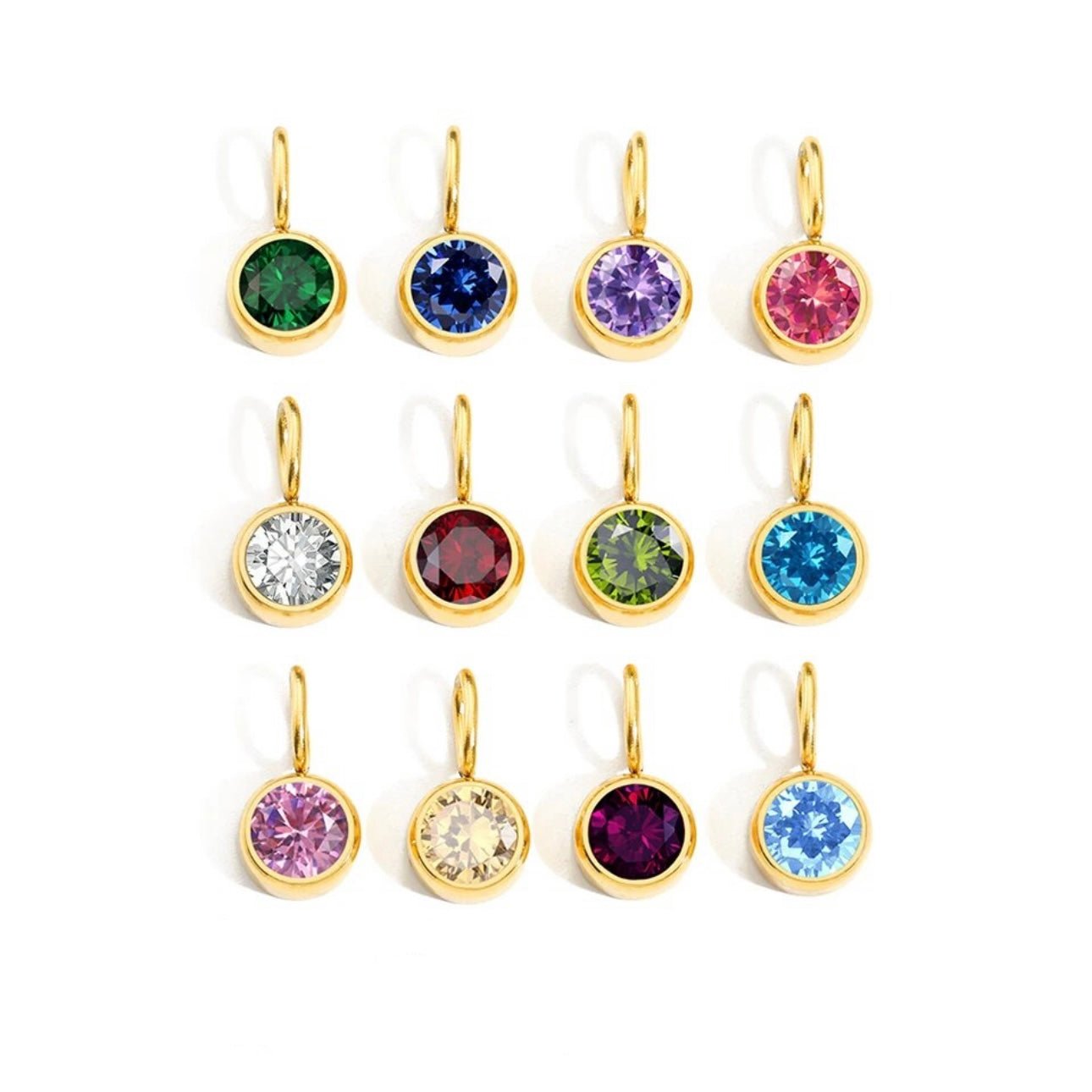 Birthstone Pendant Charm - Luisa Luxe gold jewellery