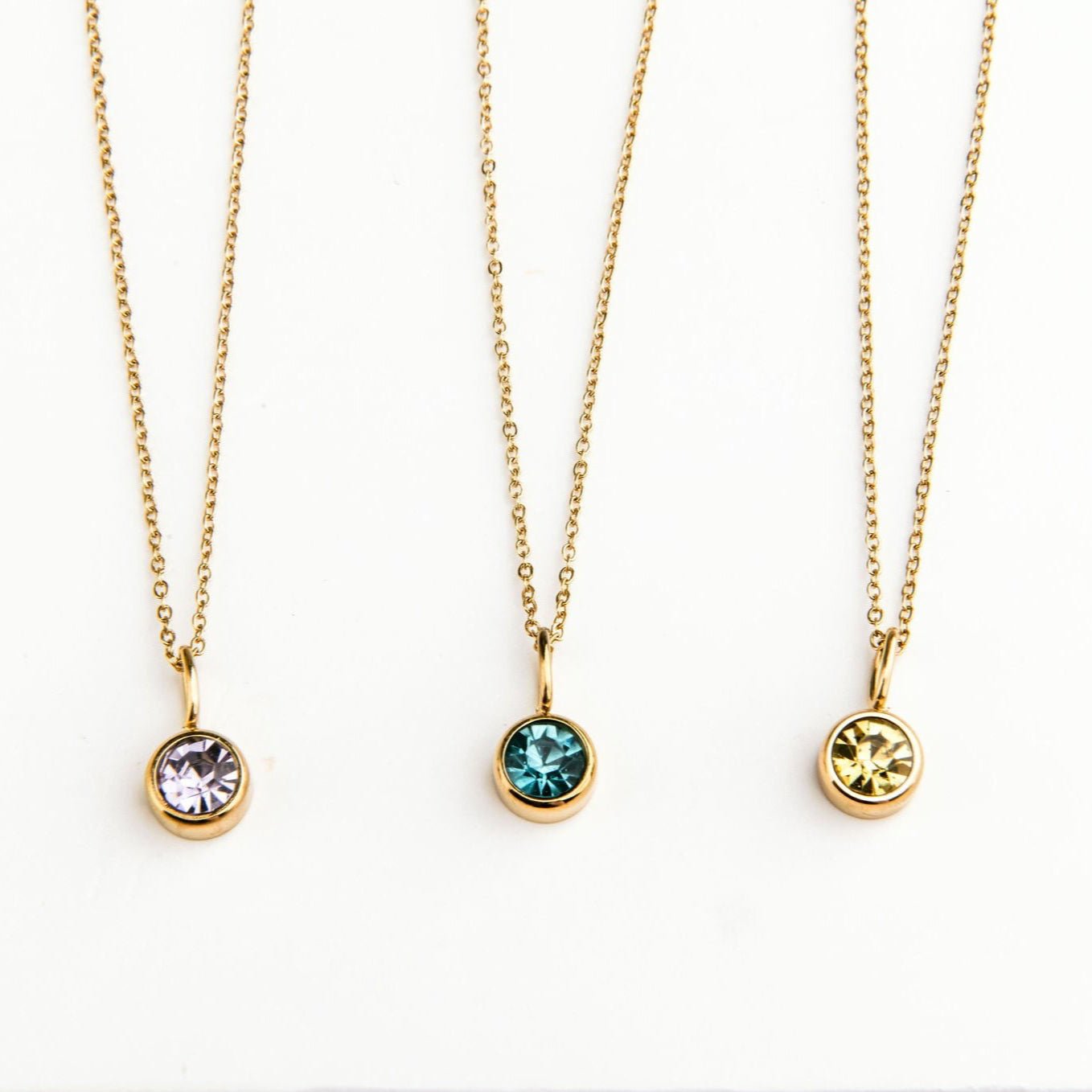 Birthstone Pendant Necklace - Luisa Luxe gold jewellery