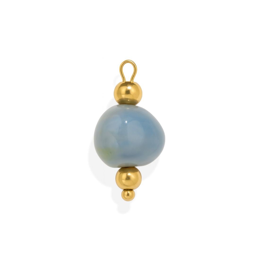 Blue Bead Charm - Luisa Luxe gold jewellery