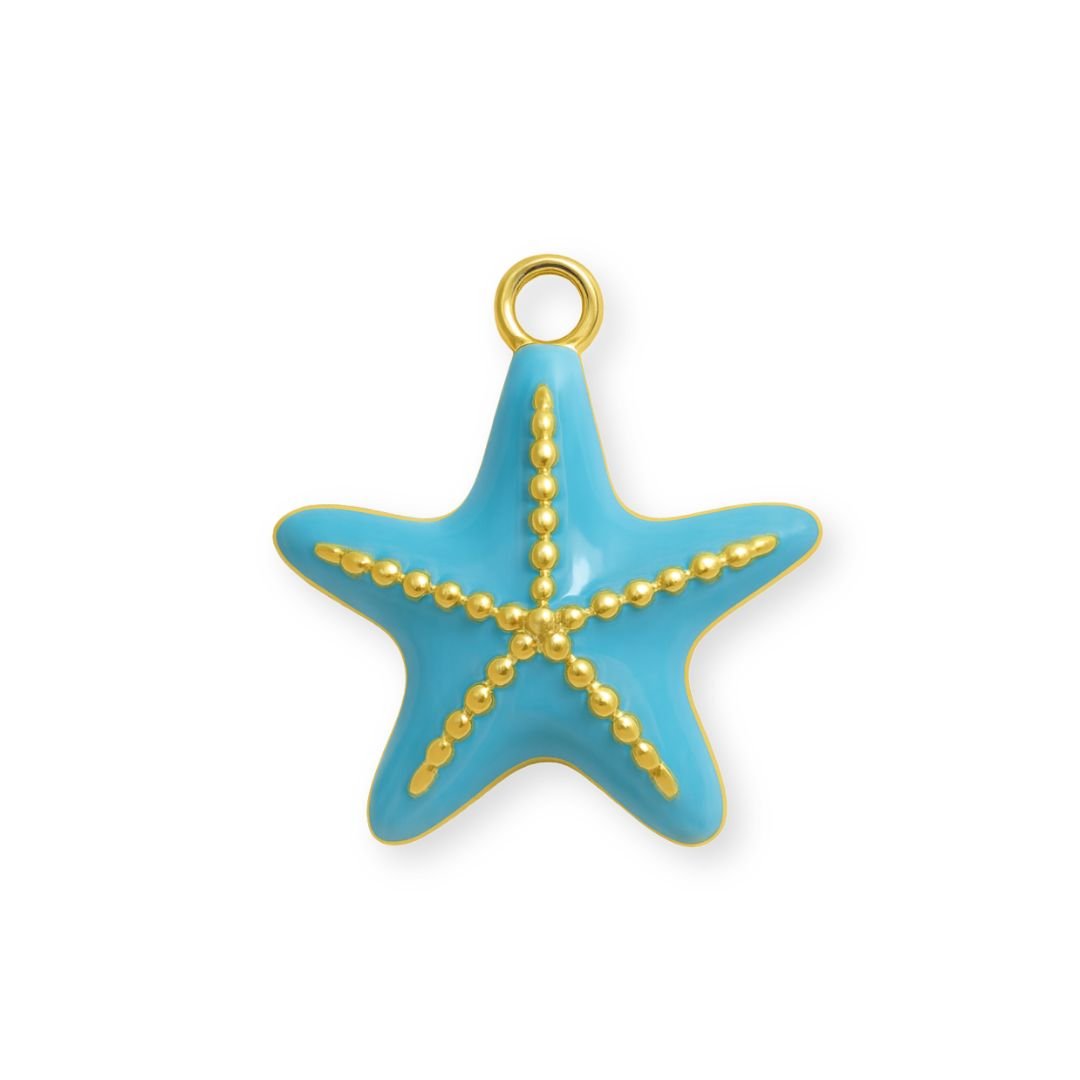 Blue Starfish Charm - Luisa Luxe gold jewellery