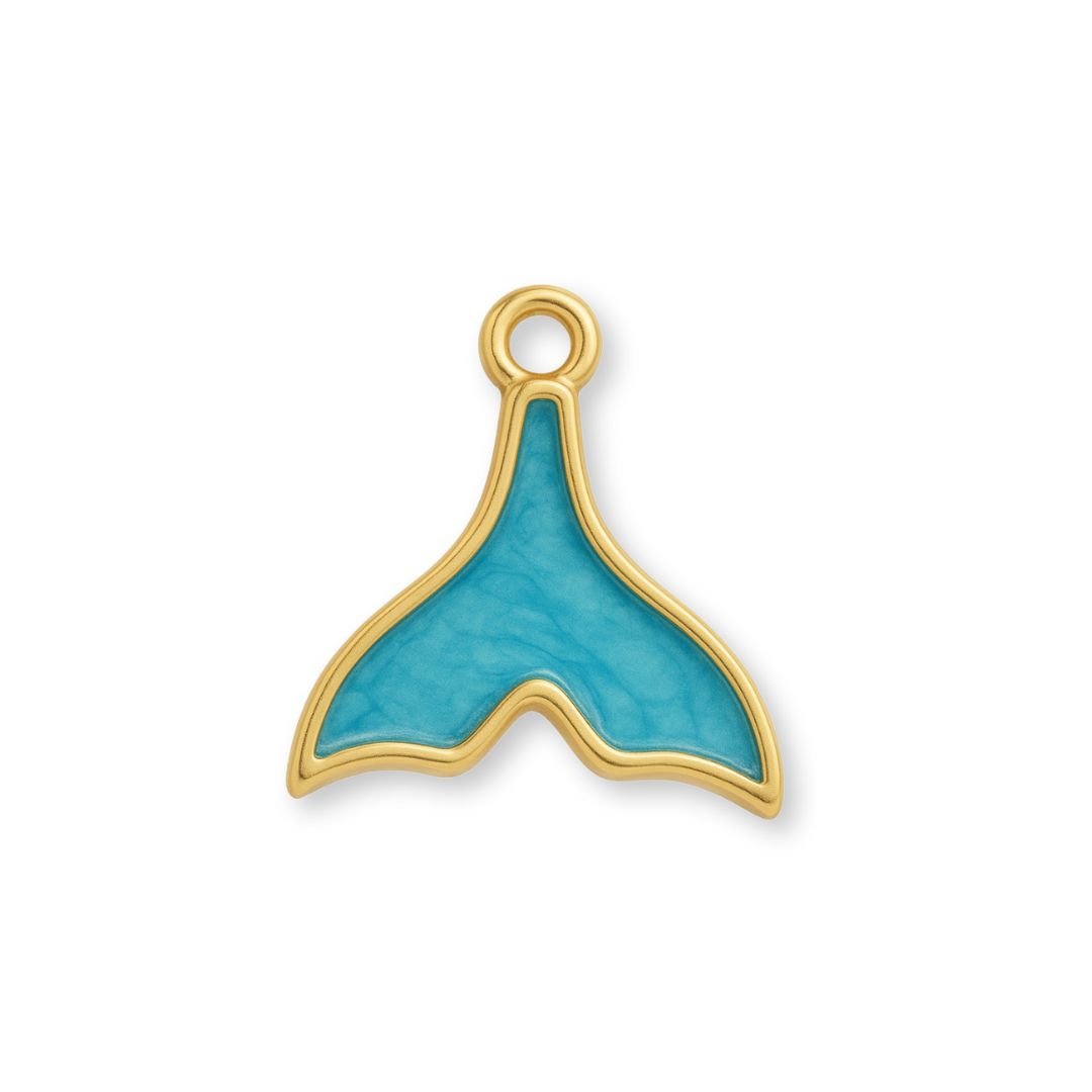 Blue Whale Tail Charm - Luisa Luxe gold jewellery