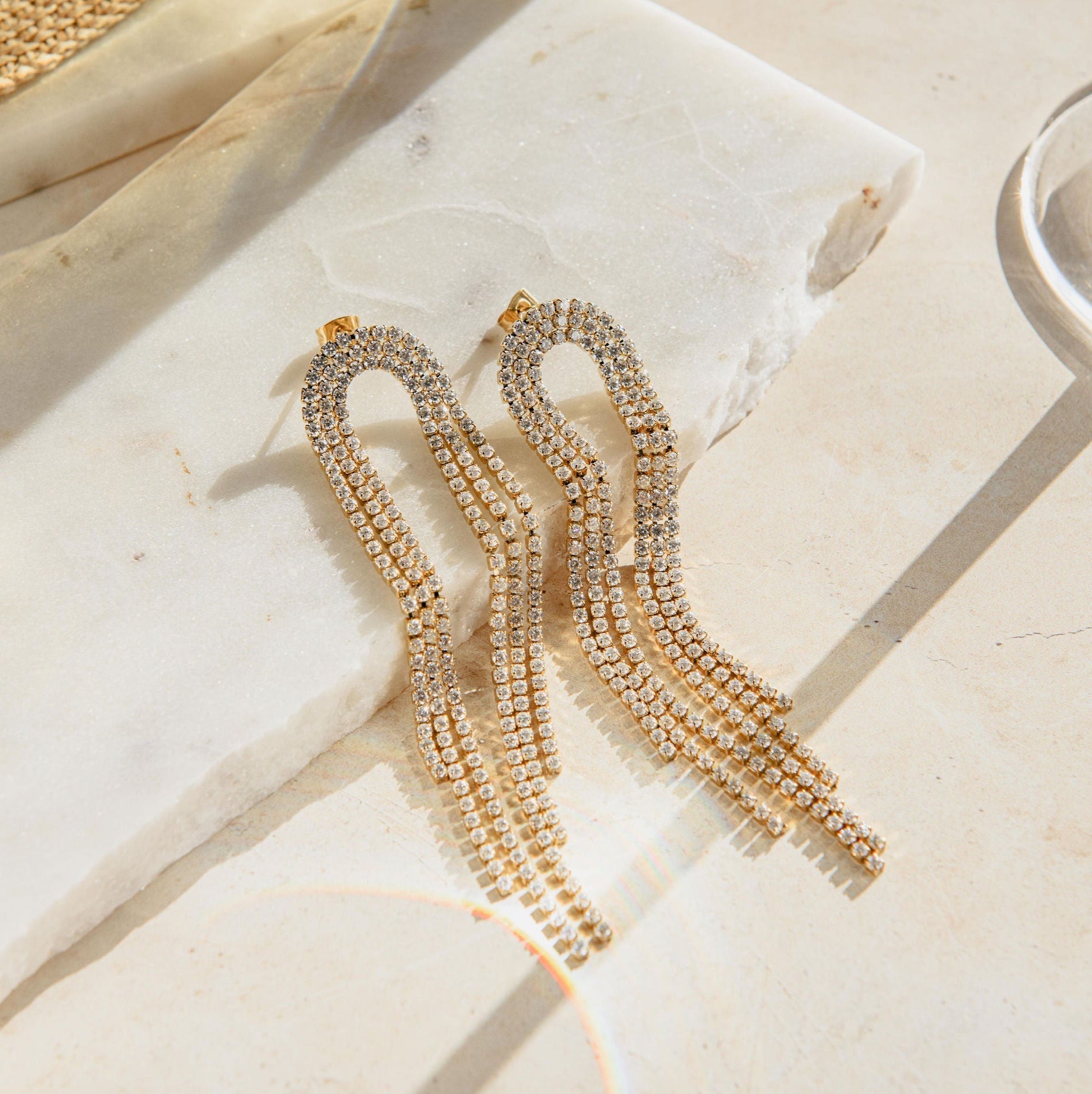 Bordeaux Earrings - Luisa Luxe gold jewellery
