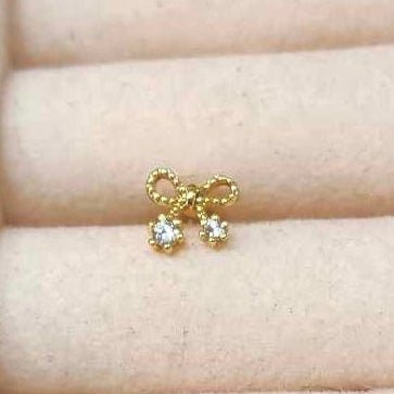 Bow Single Earring - Luisa Luxe gold jewellery