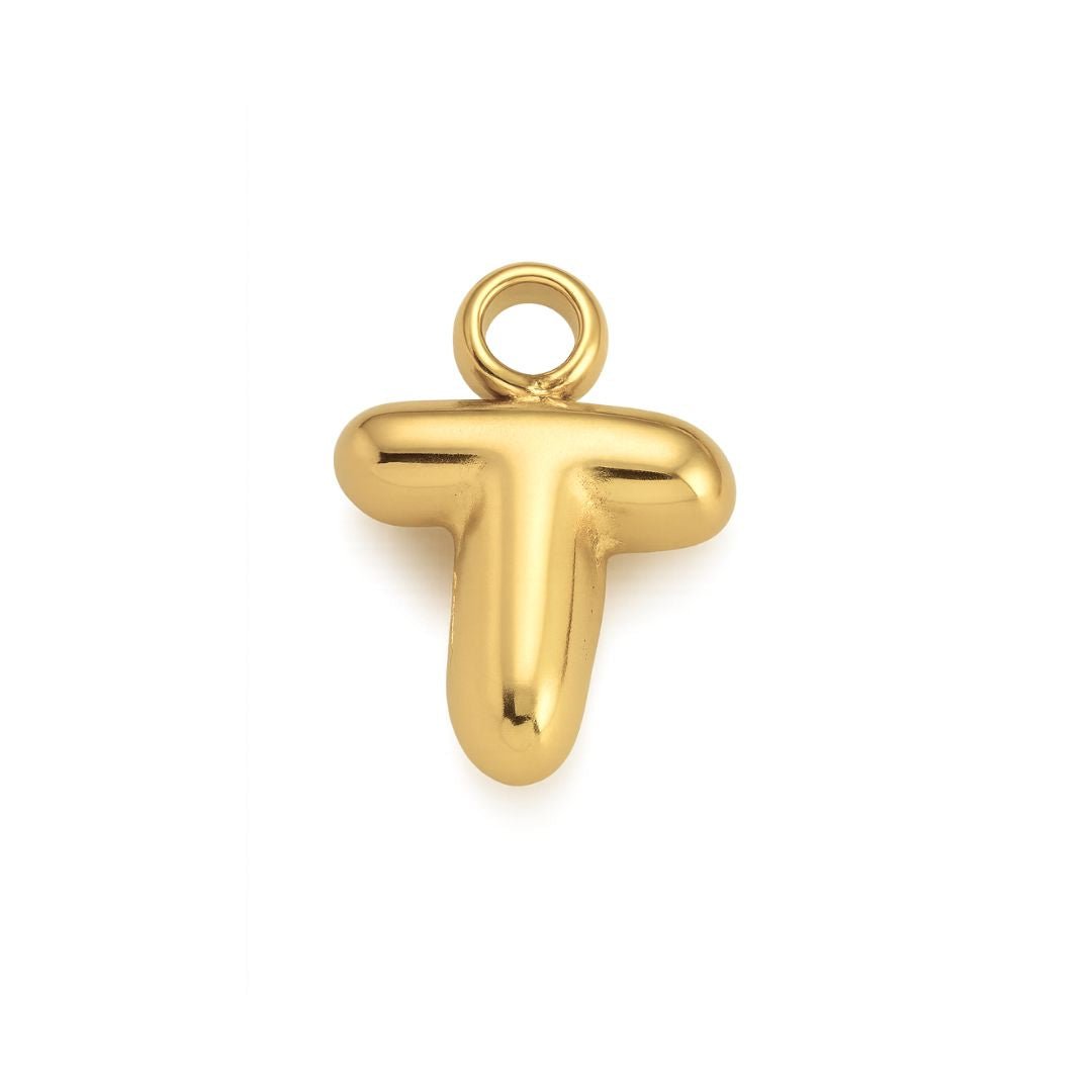 Bubble Letter Charm - Luisa Luxe gold jewellery