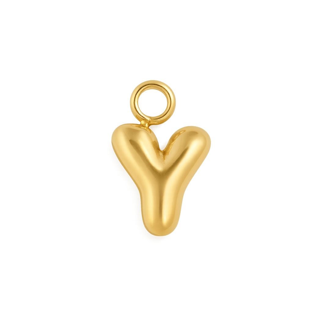 Bubble Letter Charm - Luisa Luxe gold jewellery