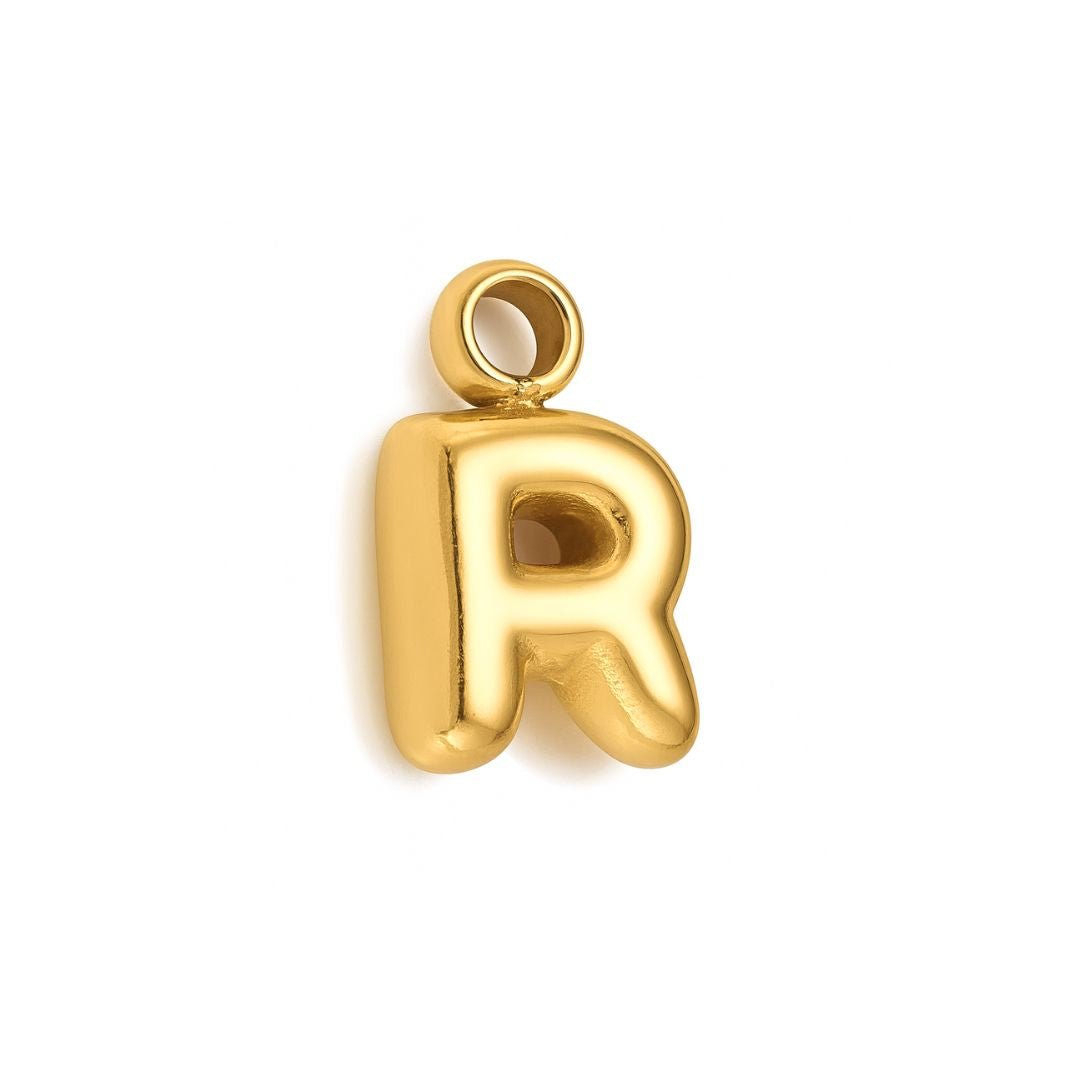 Bubble Letter Charm - Luisa Luxe gold jewellery