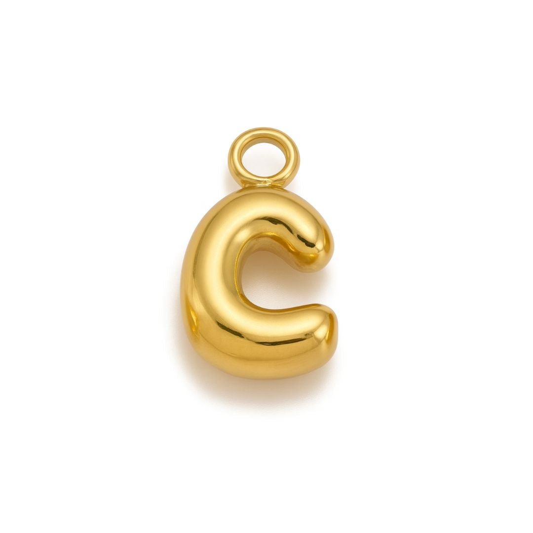 Bubble Letter Charm - Luisa Luxe gold jewellery