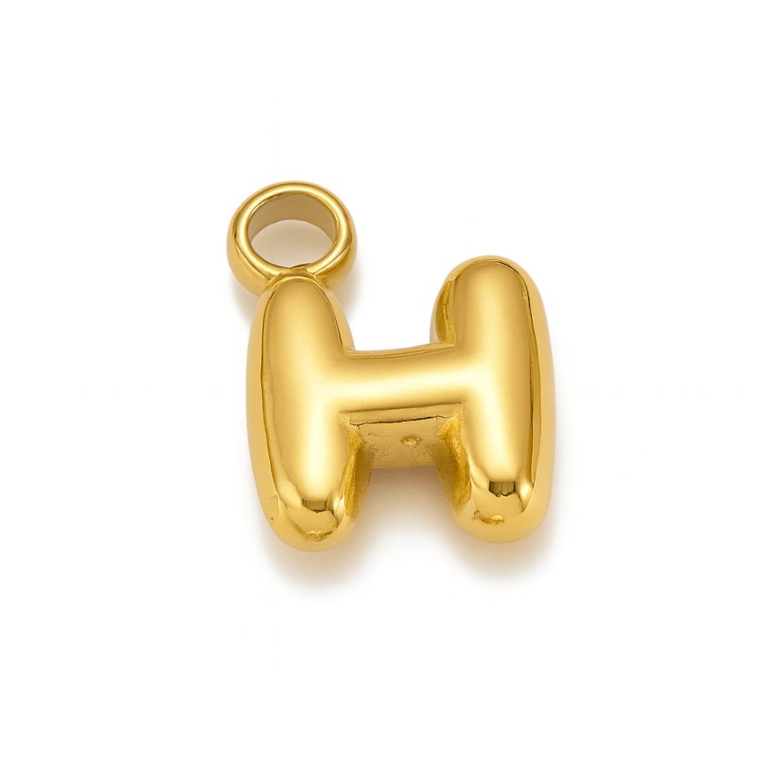 Bubble Letter Charm - Luisa Luxe gold jewellery