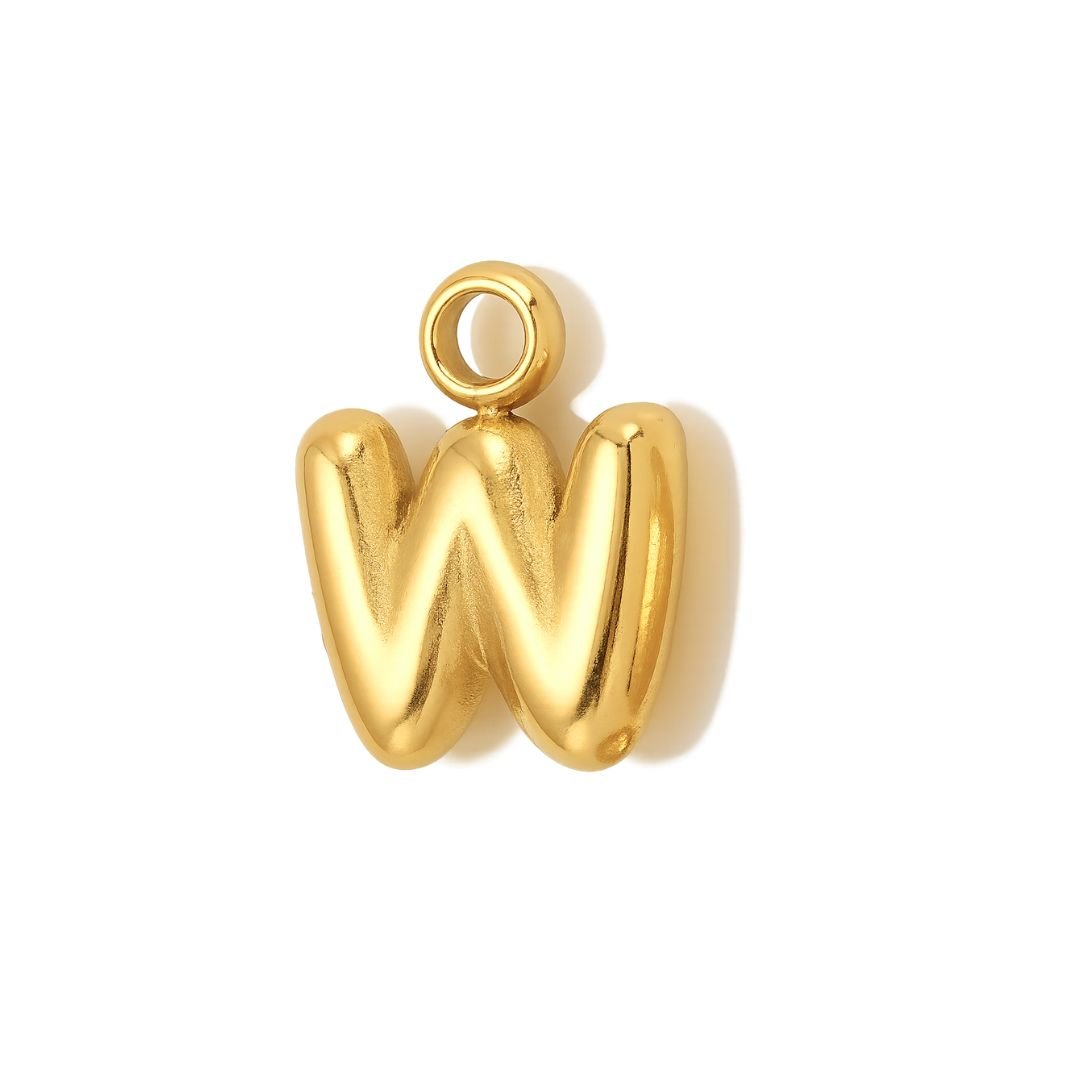 Bubble Letter Charm - Luisa Luxe gold jewellery
