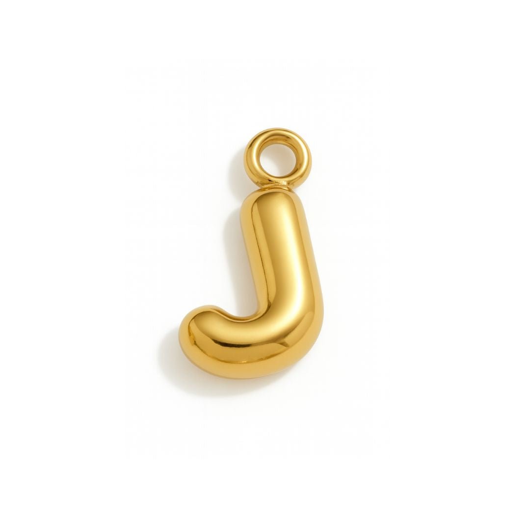 Bubble Letter Charm - Luisa Luxe gold jewellery