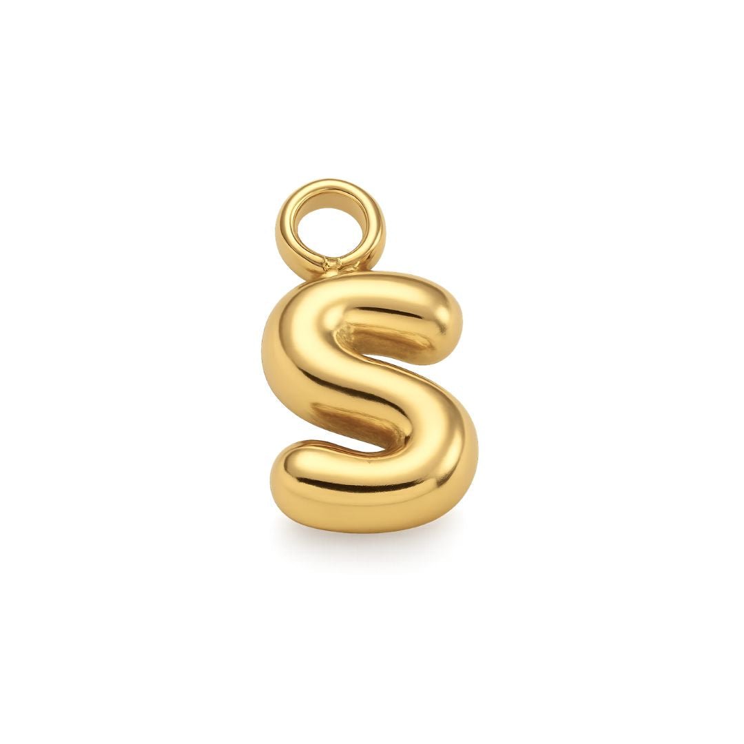 Bubble Letter Charm - Luisa Luxe gold jewellery