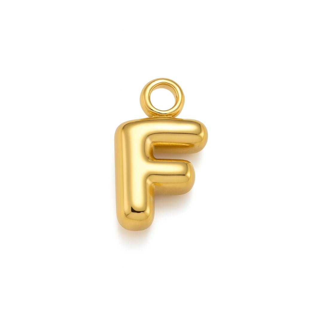 Bubble Letter Charm - Luisa Luxe gold jewellery