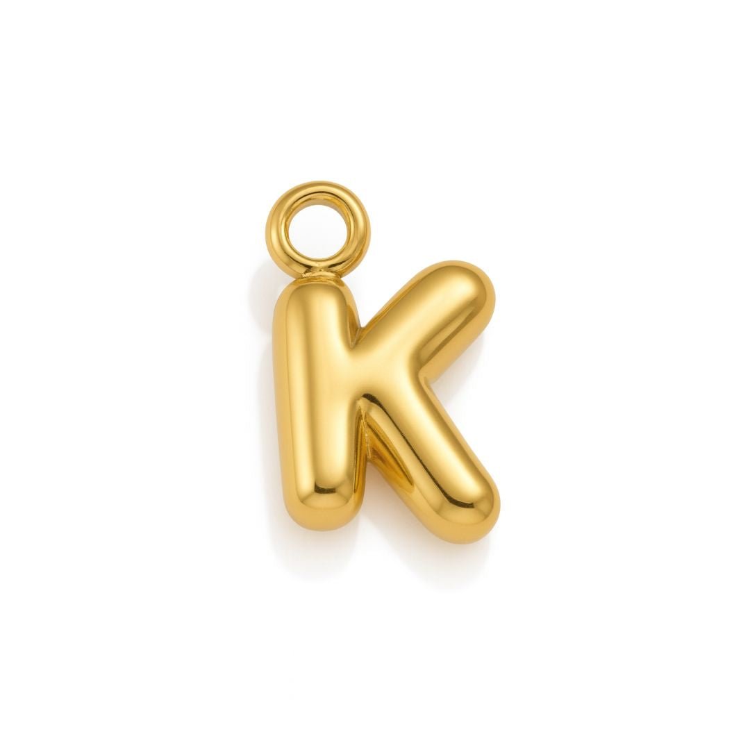 Bubble Letter Charm - Luisa Luxe gold jewellery