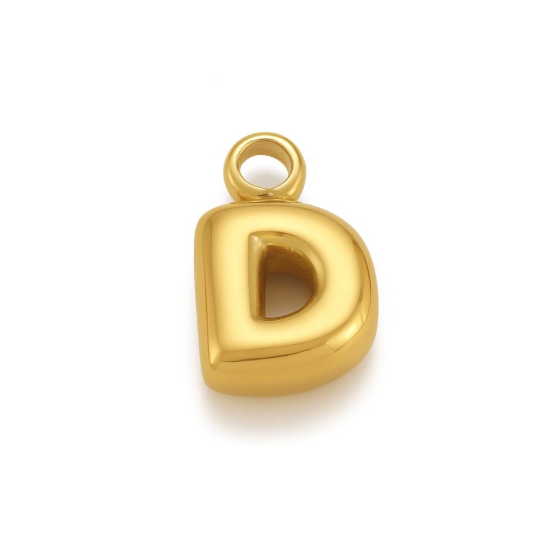 Bubble Letter Charm - Luisa Luxe gold jewellery
