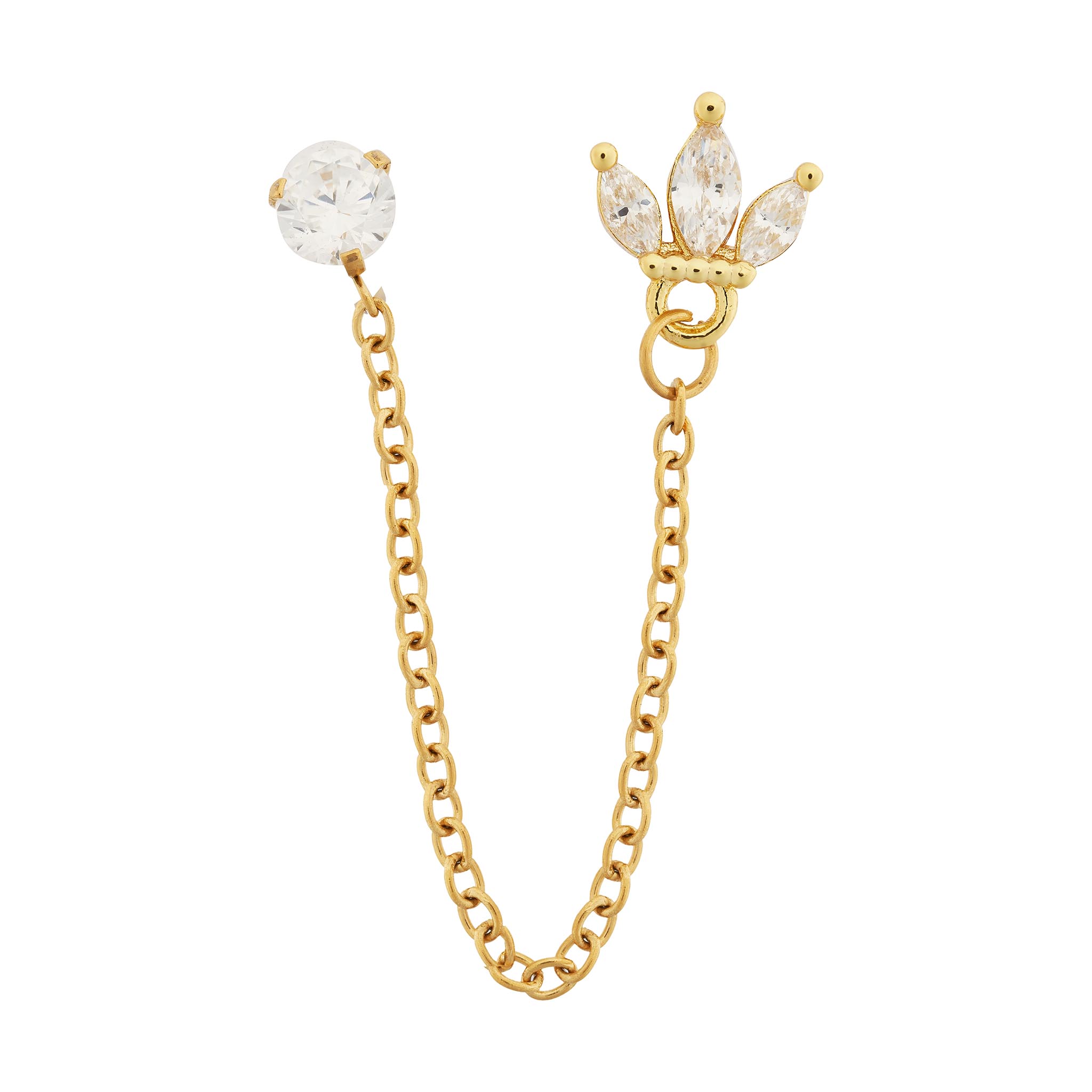 Chantelle Double Earring - Luisa Luxe gold jewellery