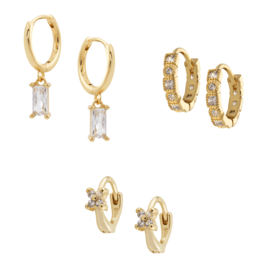 Dainty Huggie Bundle - Luisa Luxe gold jewellery