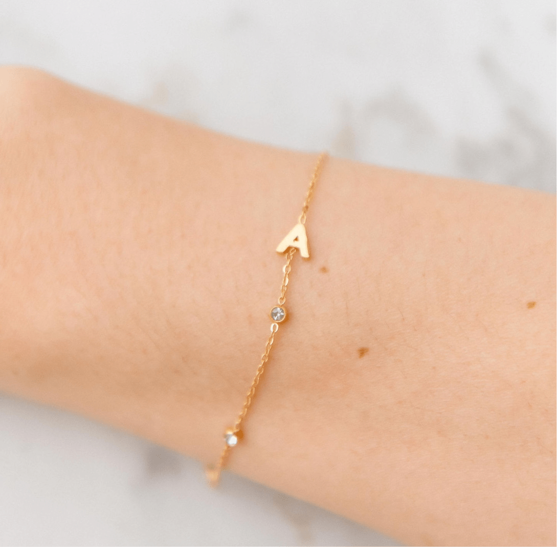 Dainty Initial Bracelet - Luisa Luxe gold jewellery