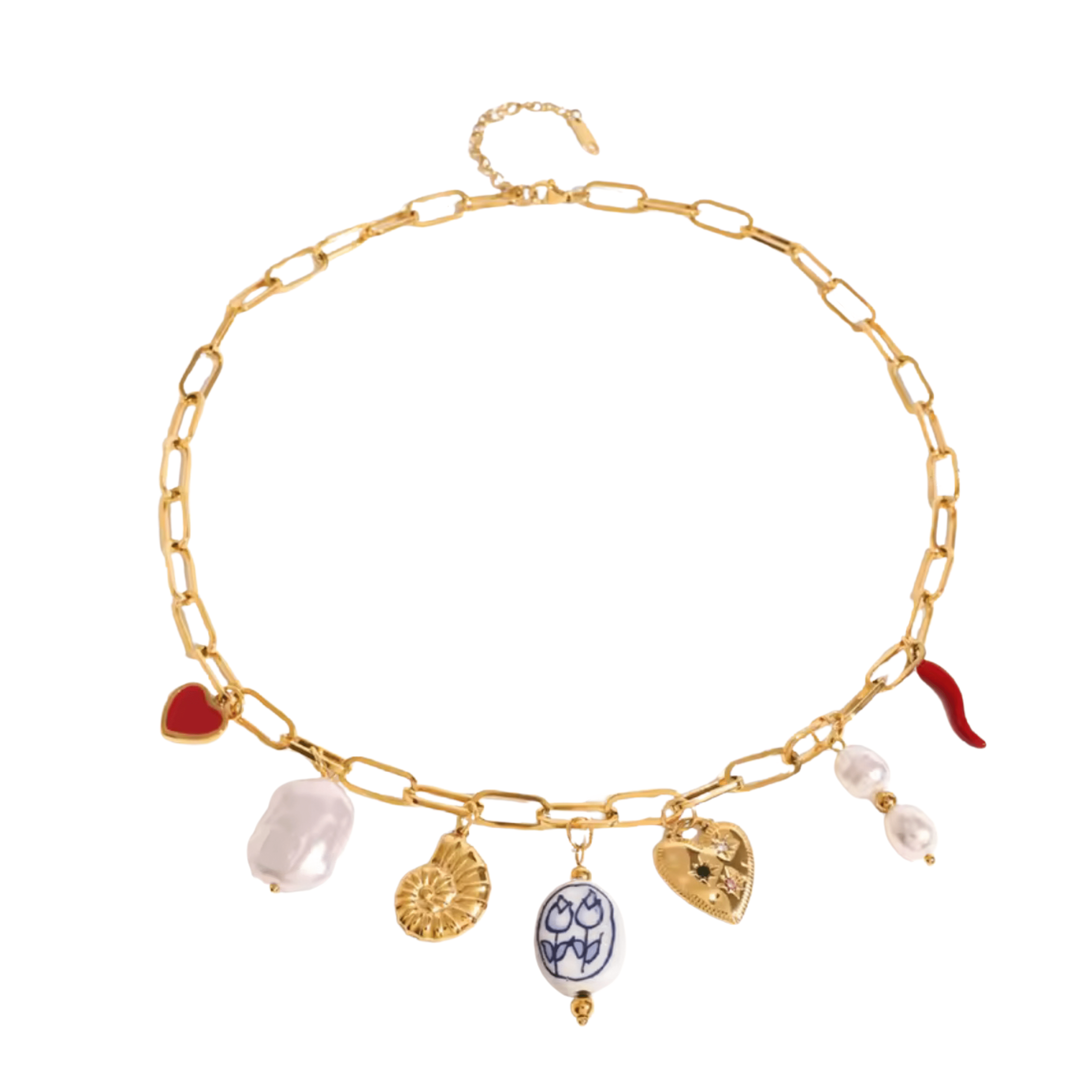 Euro Summer Charm Necklace - Luisa Luxe gold jewellery