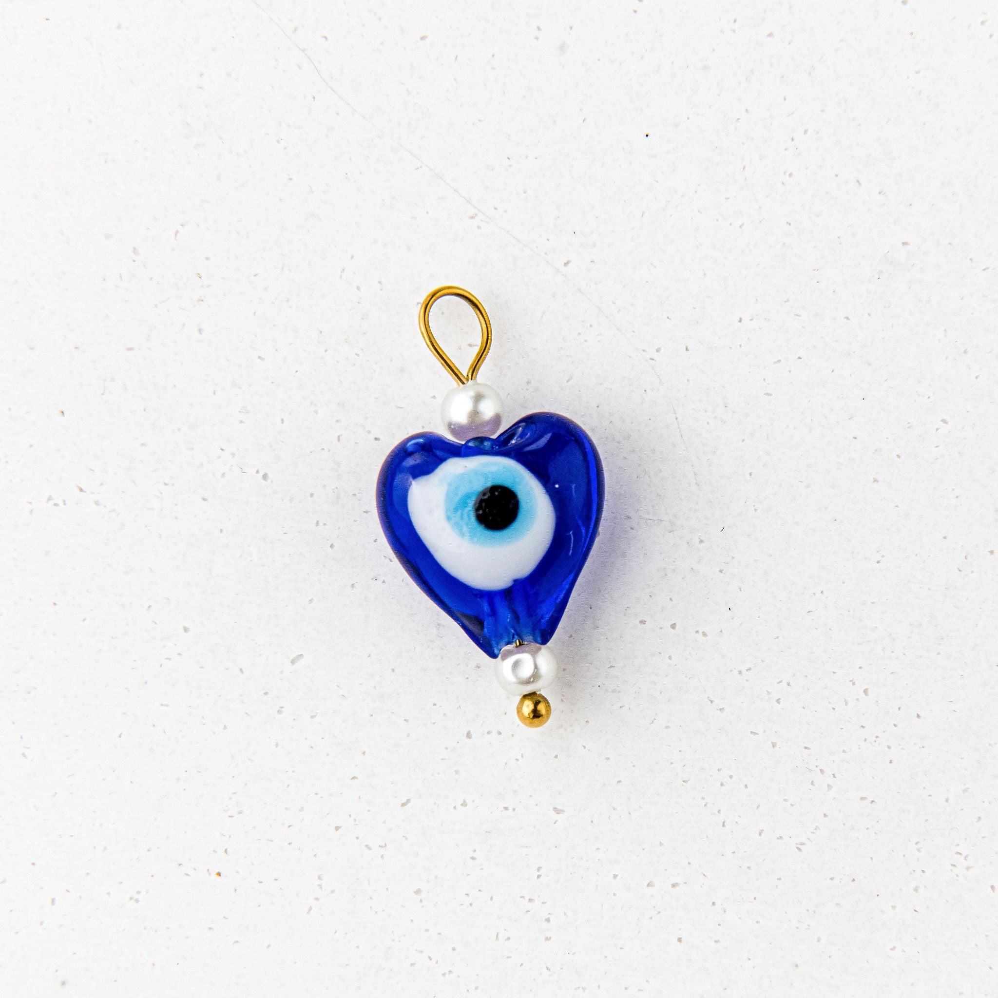Evil Eye Glass Charm - Luisa Luxe gold jewellery