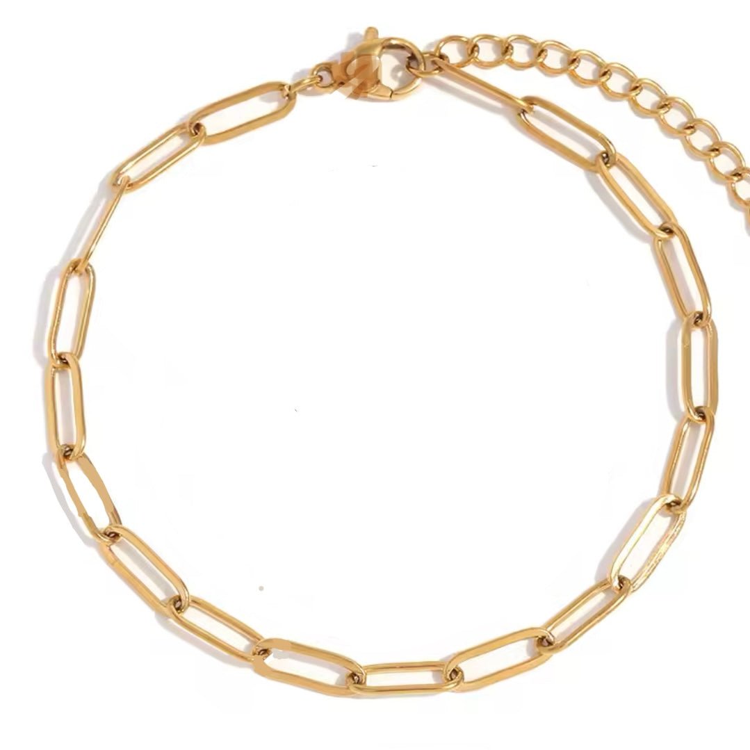 Fine Paperclip Bracelet - Luisa Luxe gold jewellery